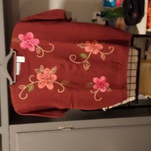 New w/out tags,Brown Alfred Dunner short sleeve sweater. PM